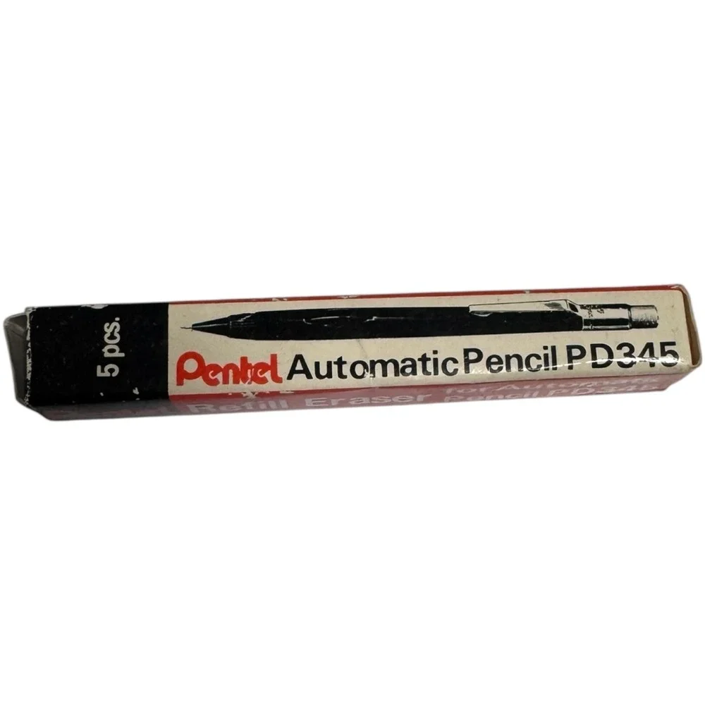 Vtg Pentel Automatic‎ Pencil PD345 Refill Eraser PDE-1 Erasers Japan 5 pcs New